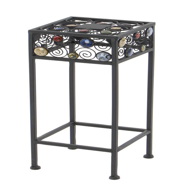 Set Of 3 Black Metal Traditional Plantstand, , alternate image number 4