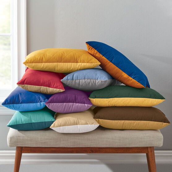 BH Studio® Reversible Quilted Lumbar Pillow, BH Studio® Reversible Quilted Lumbar Pillow,