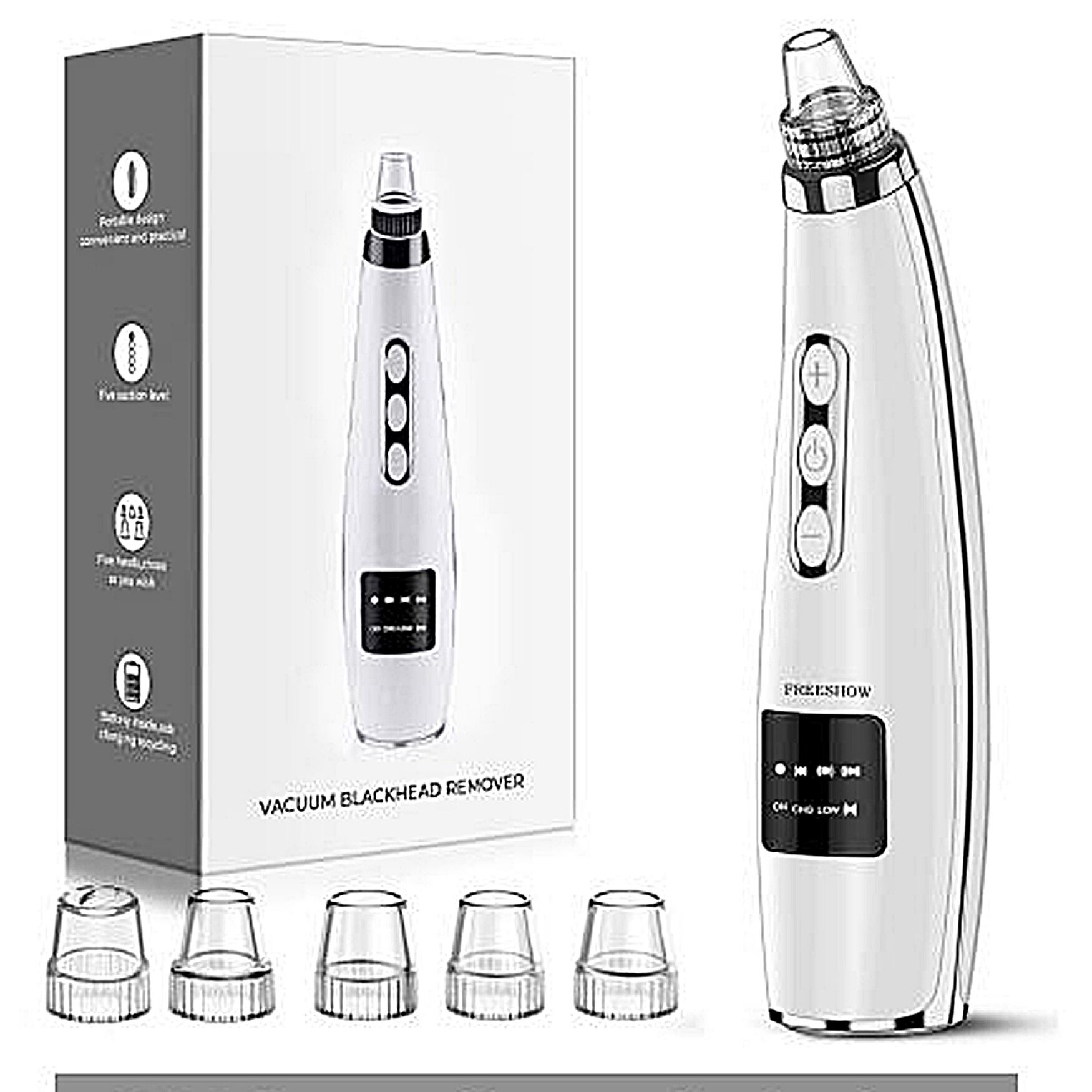 Vacuum Pressure Suction Pore Cleanser Beauty Tools, WHITE, hi-res image number 0