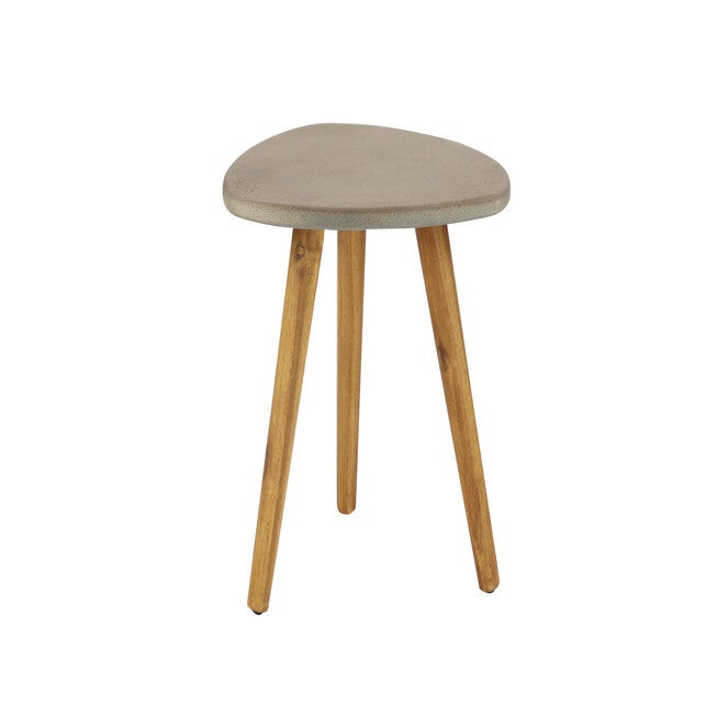 Grey Wood Modern Outdoor Accent Table, , alternate image number 2