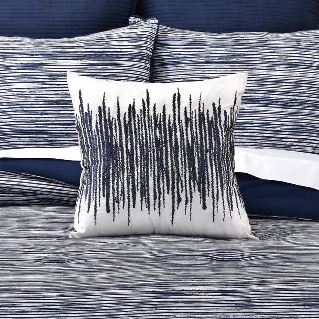 Dalton 18 Inch Square Decorative Throw Pillow, NAVY, alternate image number null