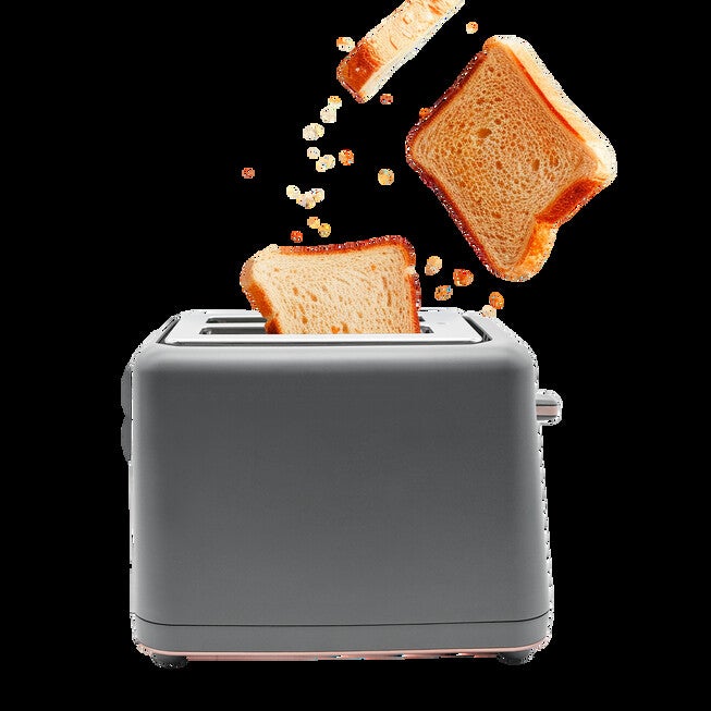 Livwell Touch IQ Matte Grey 2-Slice Toaster, MATTE GREY, alternate image number null