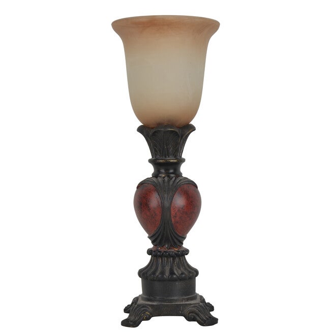 16 inches Traditional Carved Uplight, RICH RED, hi-res image number null