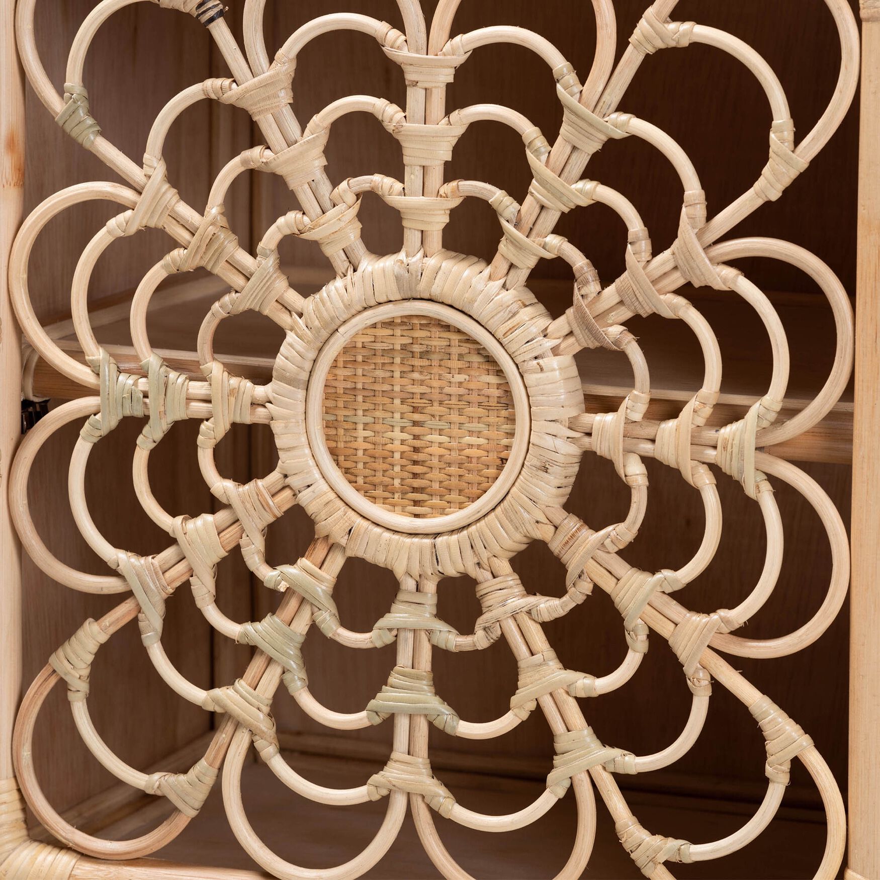 Acelin Modern Bohemian Natural Brown Rattan Nightstand, , alternate image number 10