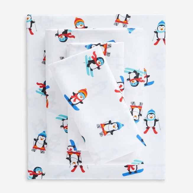 Holly Jolly Christmas Sheet Set, ALPINE PENGUIN, hi-res image number null