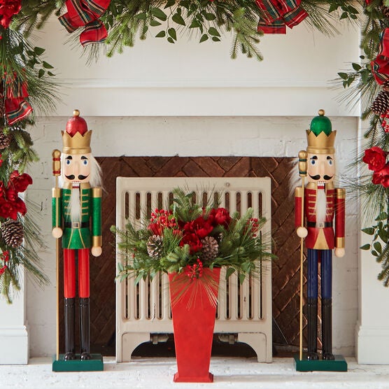 36" Wood Nutcracker, RED, hi-res image number null
