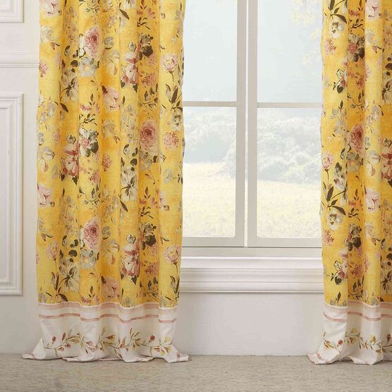 Finley Yellow Curtain Panel Pair, , alternate image number null