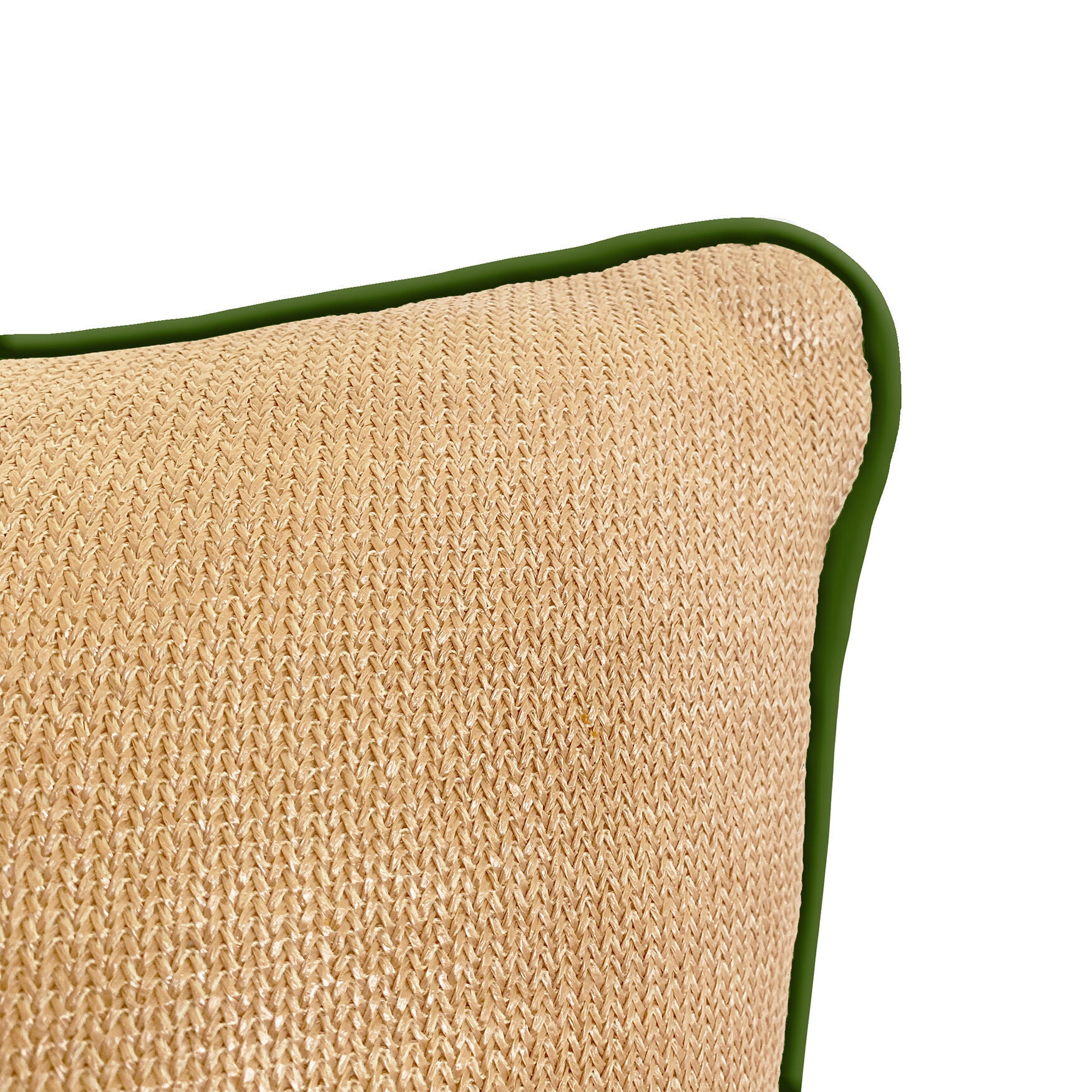 Indoor/Outdoor Reversible Raffia Mitered Stripe Decorative Throw Pillow 20X20, Leaf Multi, , alternate image number 3