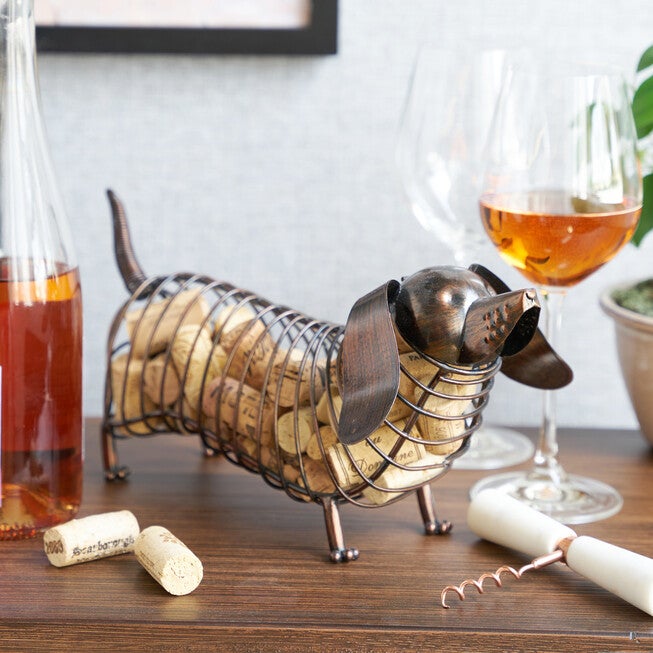 Woof Dachshund Cork Holder By True, , on-hover image number null