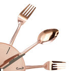 Copper Metal Eclectic Wall Clock, , alternate image number null