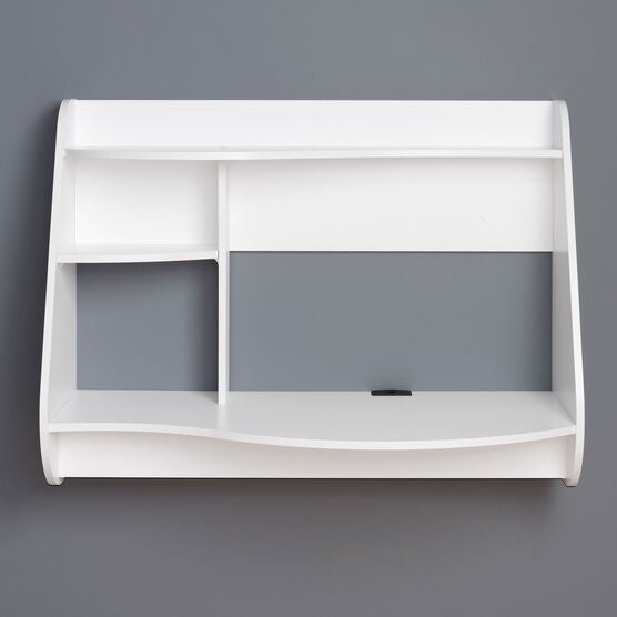 Curved Hutch-Style Floating Desk, , alternate image number null