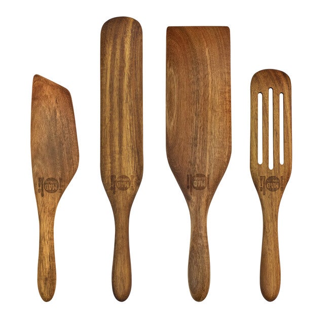 Mad Hungry Original 4-Piece Acacia Wood Spurtle Set, , on-hover image number 1