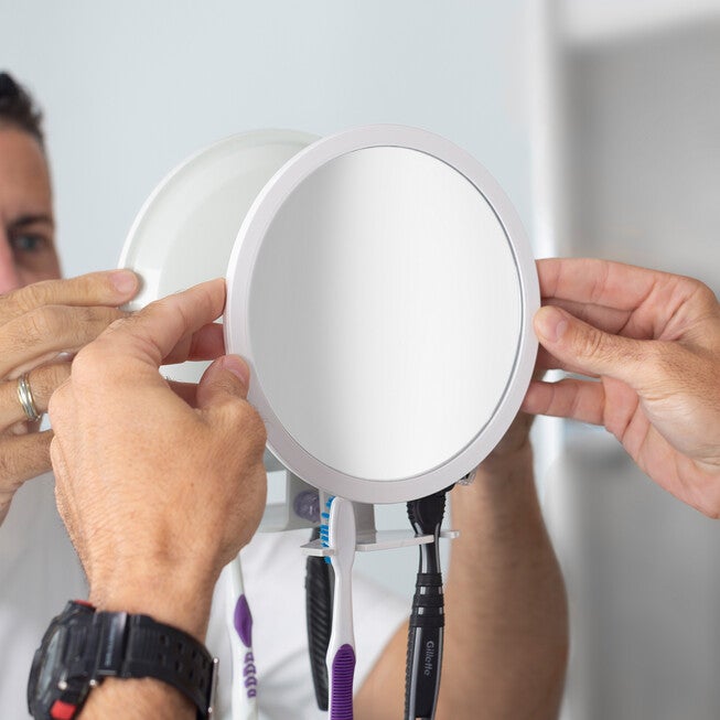 Fog Free Adjustable Shower Mirror, , on-hover image number null