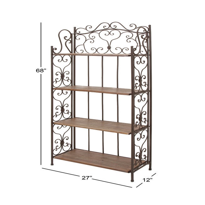 Brown Iron Farmhouse Baker'S Rack, , alternate image number 3