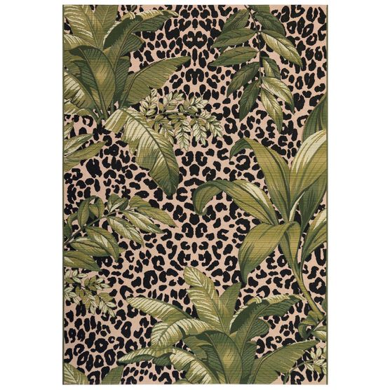 Liora Manne Marina Safari Indoor/Outdoor Rug 23"X7'6", GREEN, hi-res image number null