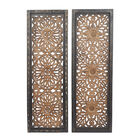 Set Of 2 Brown Wood Traditional Wall Décor, BROWN, hi-res image number null