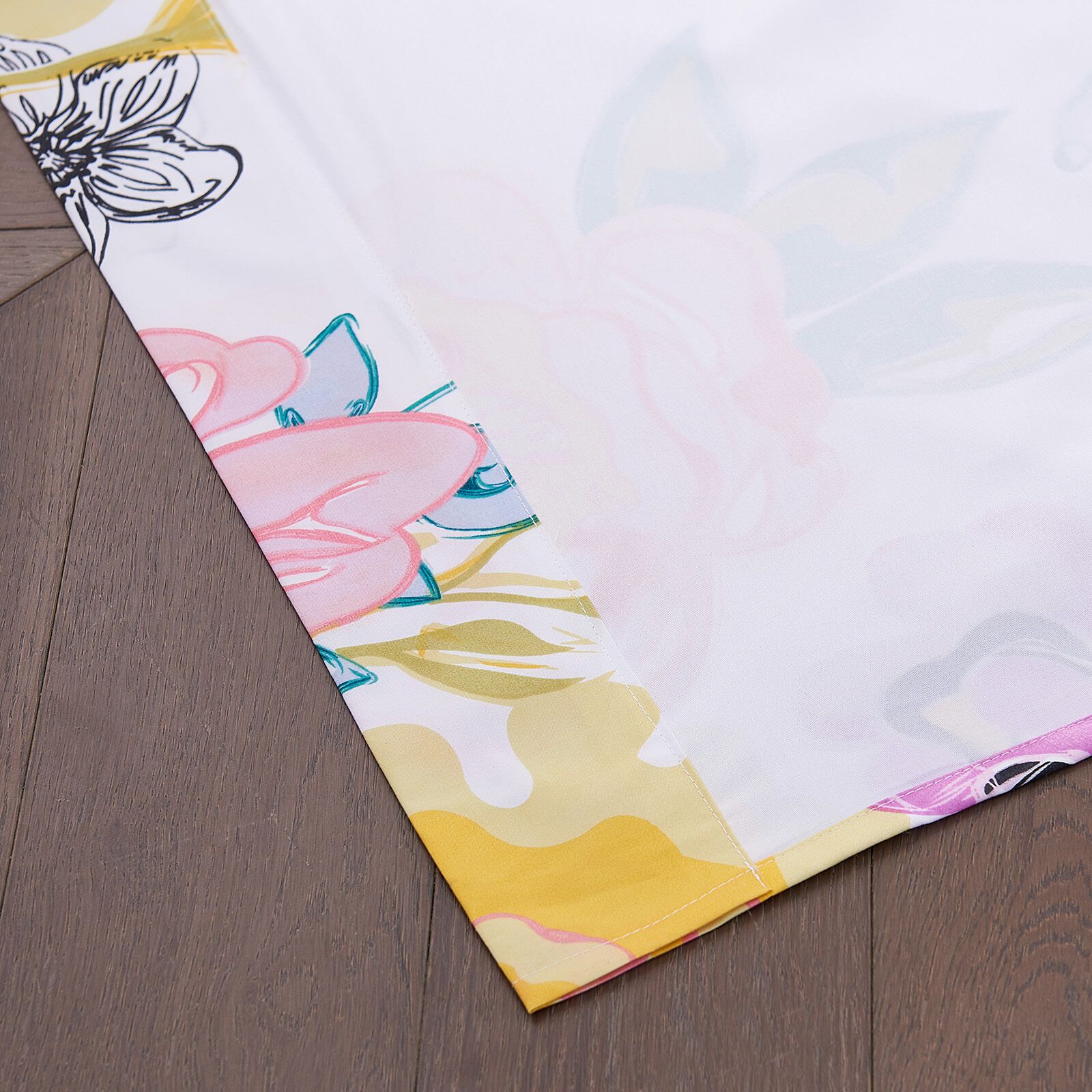 Watercolor Dream Window Valance Curtains, White, WHITE, on-hover image number 1