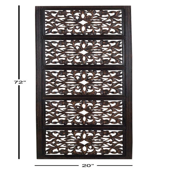 Brown Traditional Ornamental Wood Wall Décor, , alternate image number null