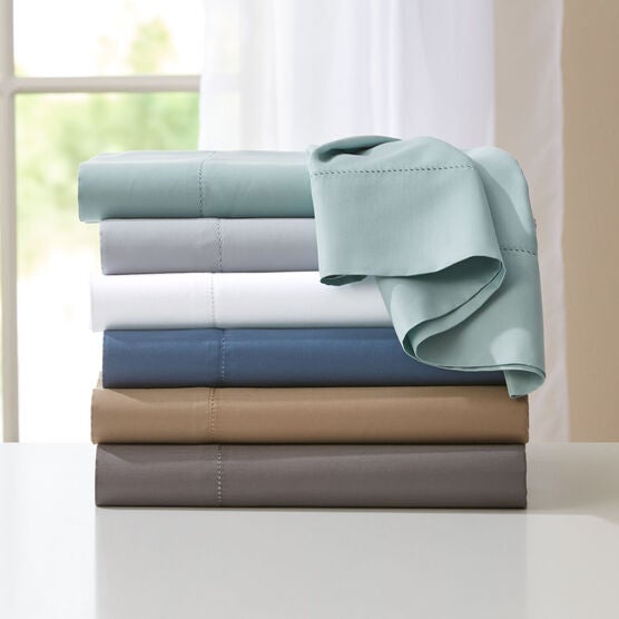 600-TC 6-Pc. Solid Cotton Blend Sheet Set , 600-TC 6-Pc. Solid Cotton Blend Sheet Set ,