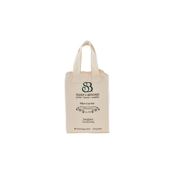 Sleep & Beyond 100% Organic Cotton Pillow Case Pair, , on-hover image number null