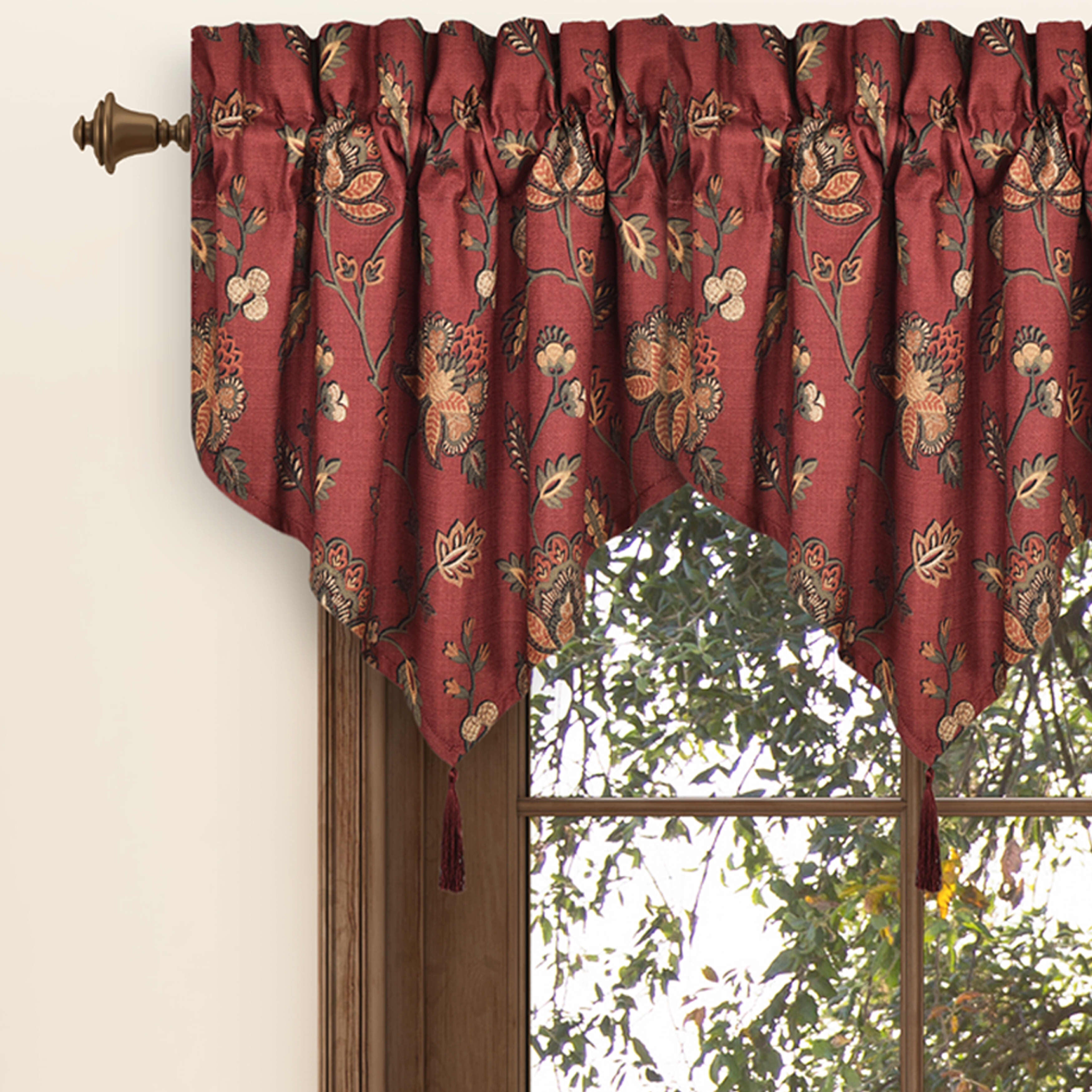 Bari Window Ascot Valance, RED, alternate image number 2