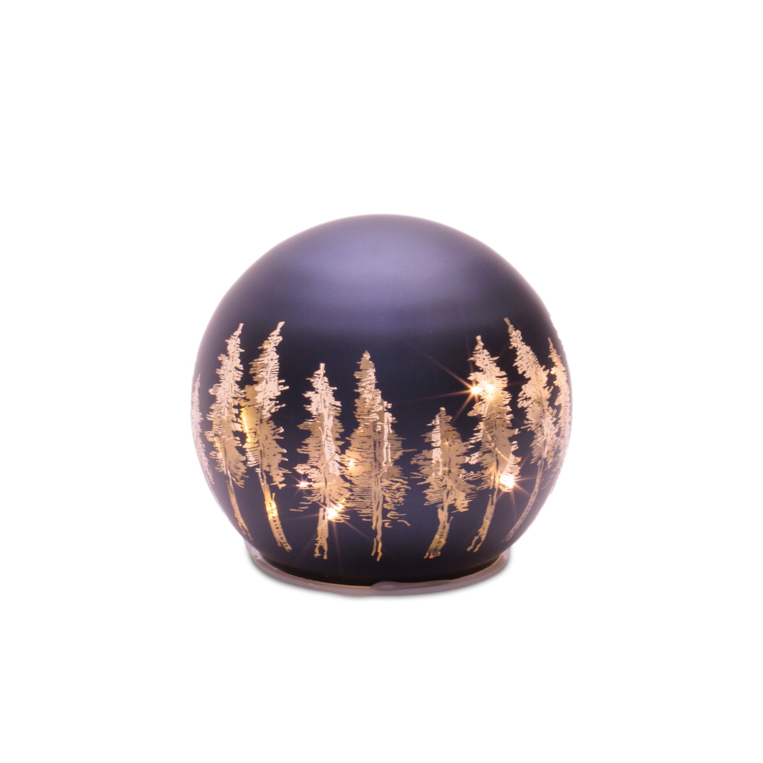 LED Frosted Pine Tree Globe (Set of 2), BLUE, alternate image number 5
