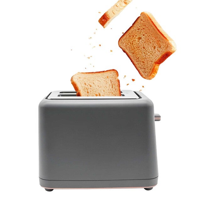 Livwell Touch IQ Matte Grey 2-Slice Toaster, MATTE GREY, alternate image number null