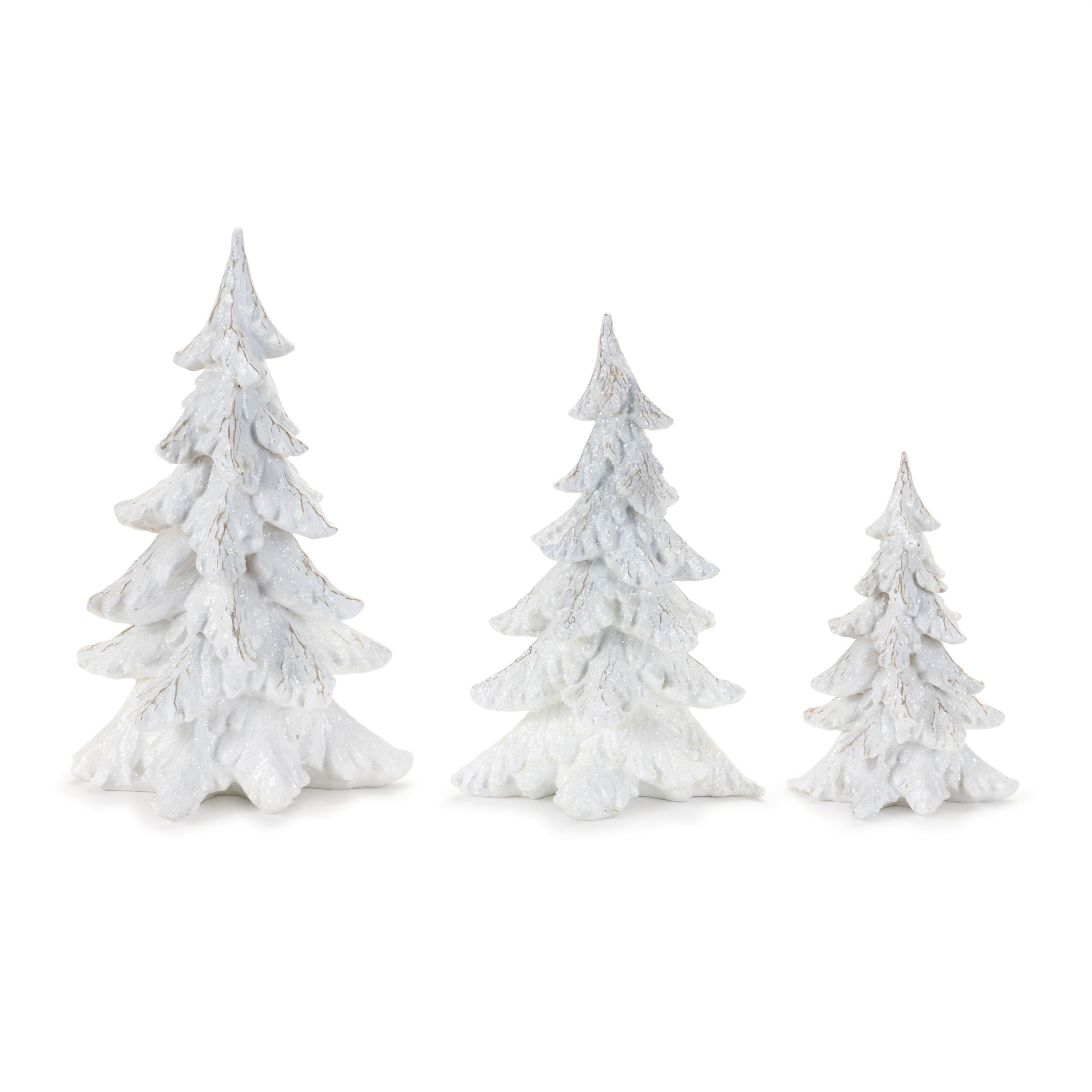 Glittered Pine Tree (Set of 3), WHITE, hi-res image number 0