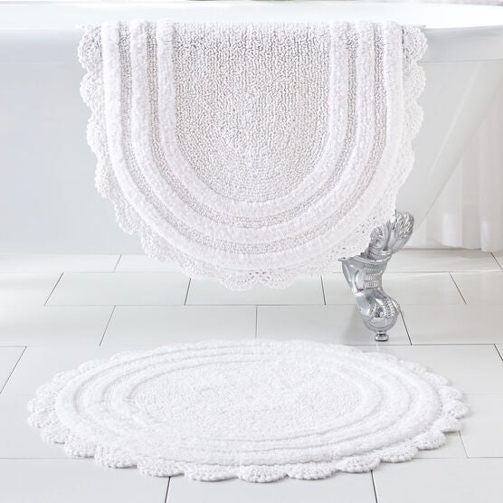24 Round Crochet Bath Mat Bath Rugs Bath Mats Brylane Home