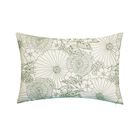 Fine Line Embroidered Floral 14x21 Indoor Outdoor Decorative Lumbar Pillow, GREEN, hi-res image number null