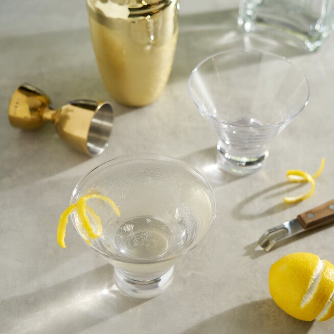 Heavy Base Crystal Martini Glasses, , alternate image number null