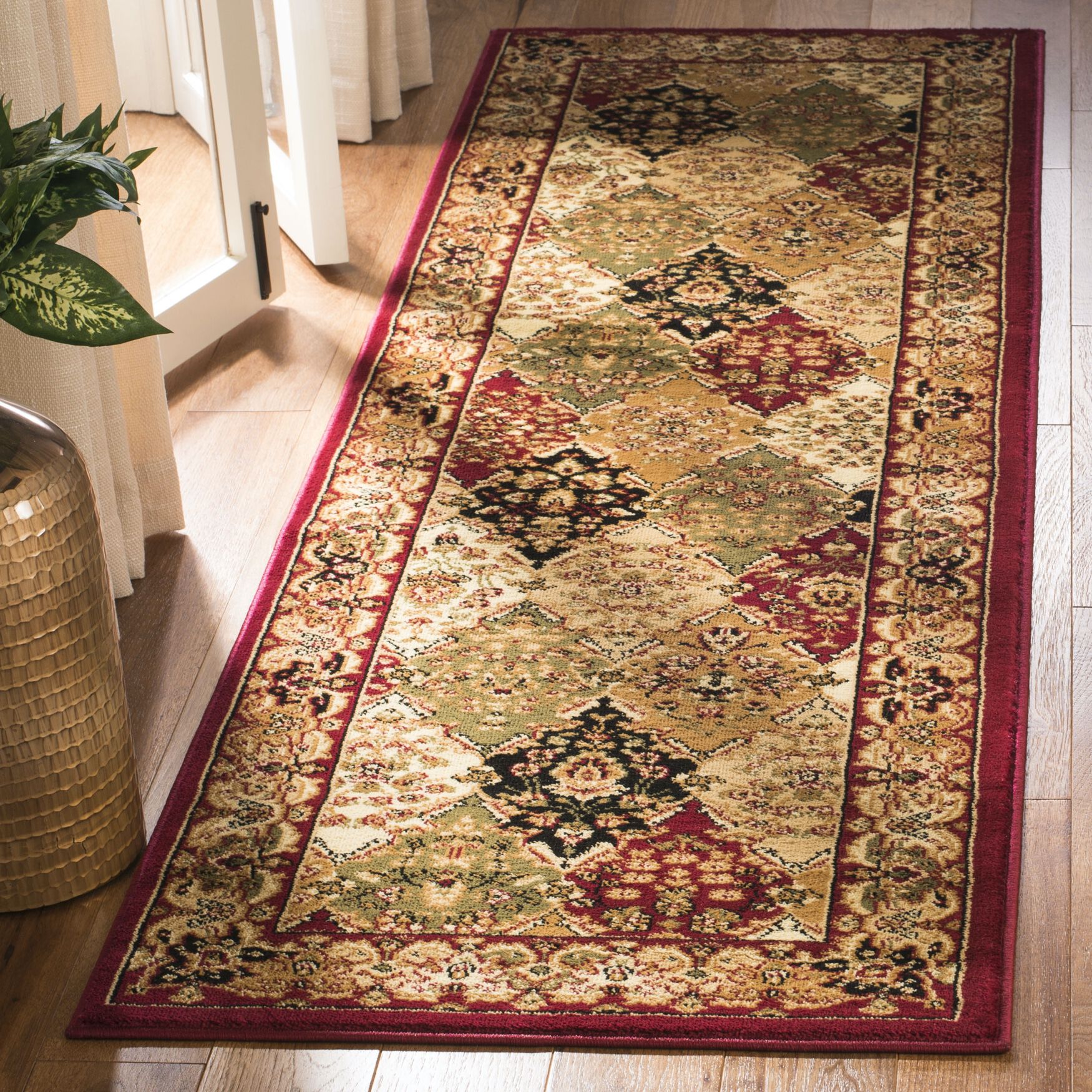 Lyndhurst 221 Multi / Red 2'-3 inches X 20' Runner Rug, , on-hover image number 1