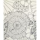 Fine Line Embroidered Floral 18x18 Indoor Outdoor Decorative Pillow, , alternate image number null