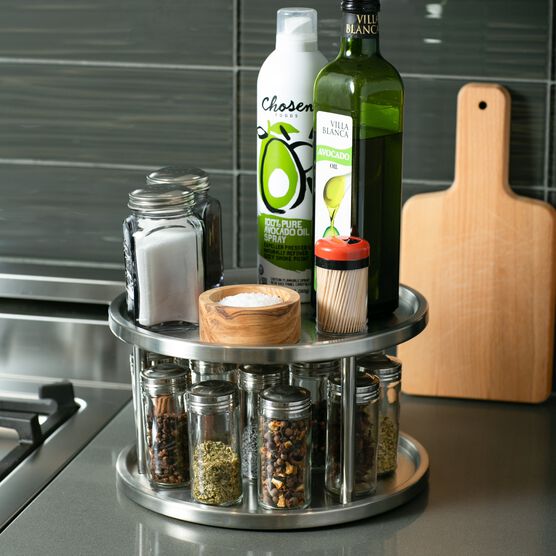 Lazy Susan - 2 Tier Stainless Steel, , on-hover image number null