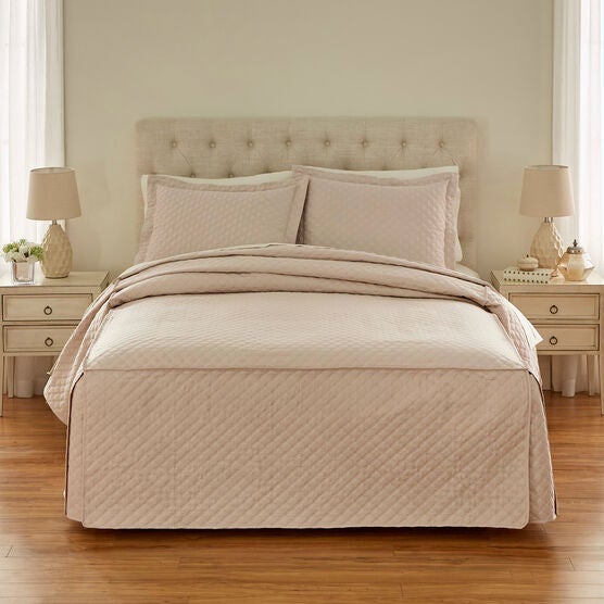 Pinsonic Fitted Bedspread, NATURAL, hi-res image number null