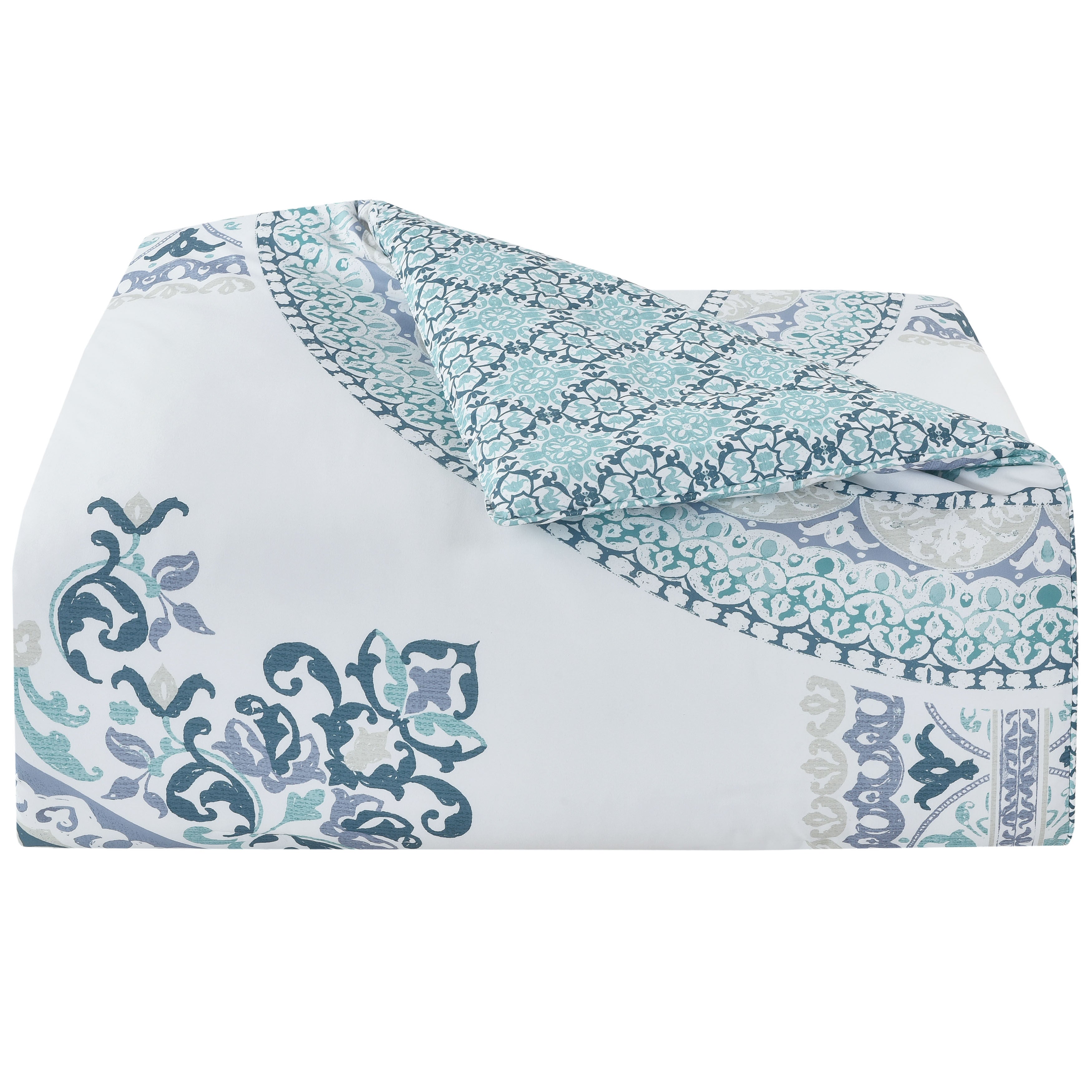 Afton 4 Piece Comforter Set, BLUE, alternate image number 4