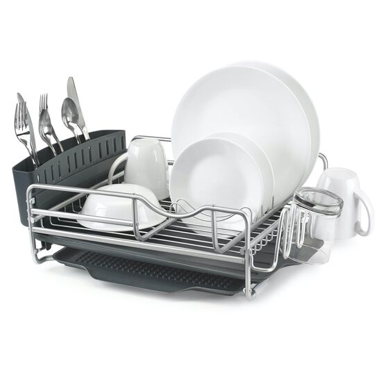 4PC ALUMINUM ADVANTAGE DISH RACK, STAINLESS STEEL, hi-res image number null