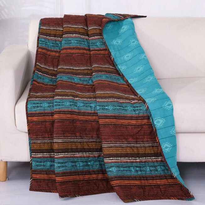 Tucson Quilted Throw Blanket, COFFEE, hi-res image number 0