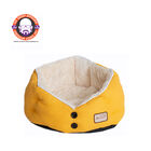 Gold Waffle and White Cat Dog Bed, GOLD, hi-res image number 0