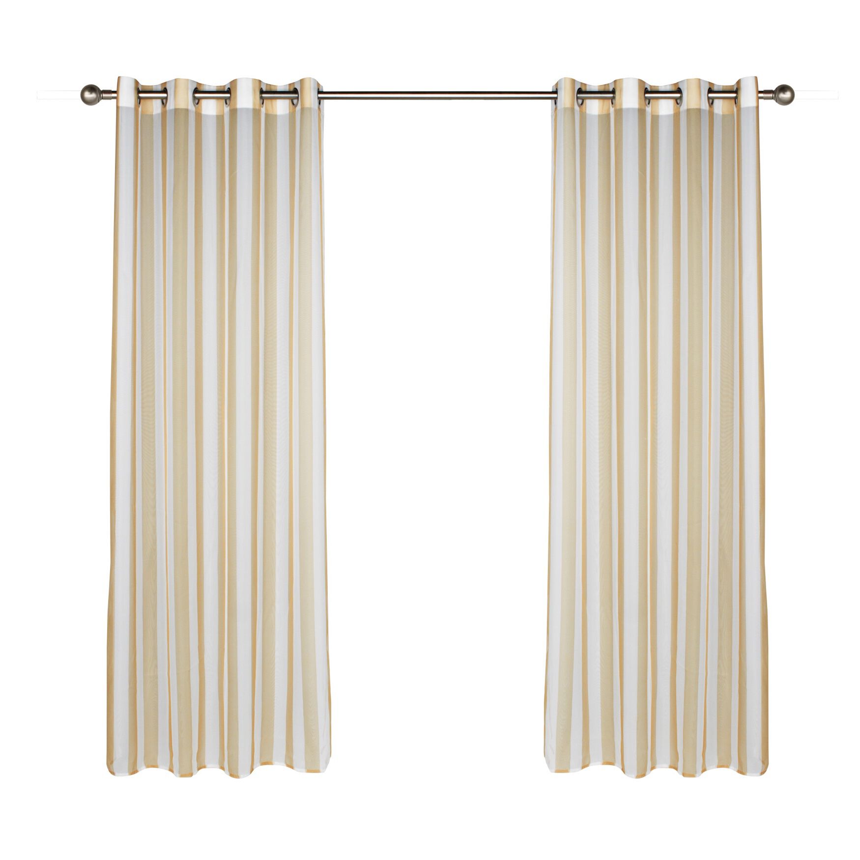 Escape Stripe Sheer Grommet Outdoor Curtain Panel, , on-hover image number 1