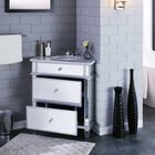 Abbington Mirrored Corner Bathroom Vanity Sink with Drawers, GRAY, hi-res image number null