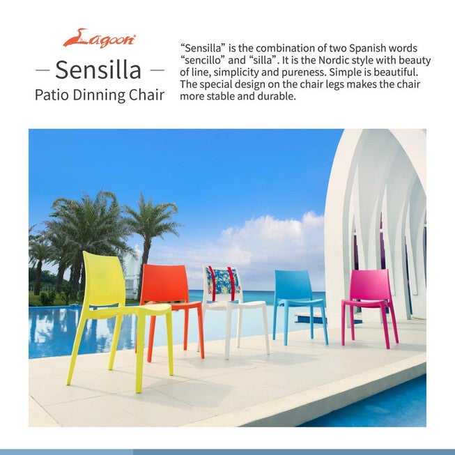Set of 2 Sensilla Stackable Outdoor Dining Chairs, TAUPE, alternate image number 7