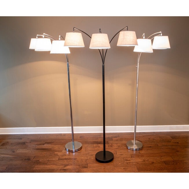 3-Lught Darkened Bronze Floor Lamp , , alternate image number null
