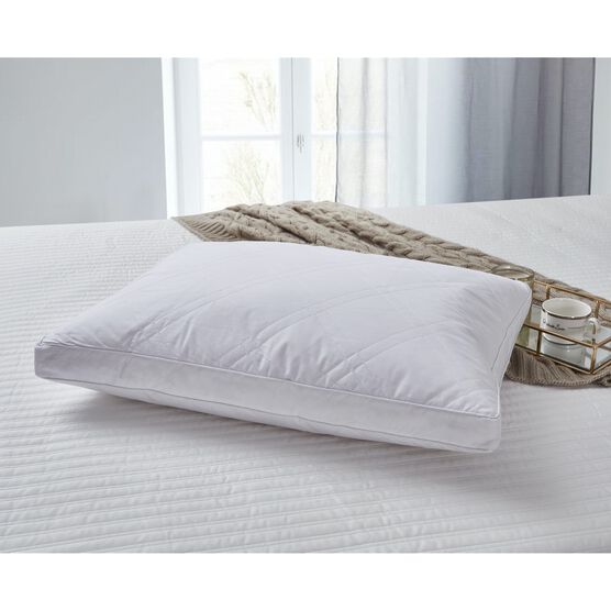 233 Thread Count Cotton Quilted White Goose Feather And Down Pillow (2-pack), , on-hover image number null