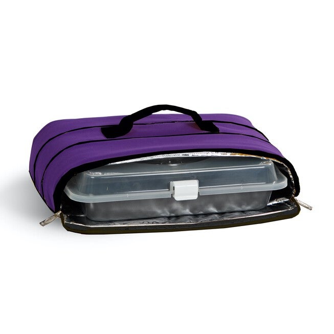 Casserole Carrier With Thermal Foil Lining, PURPLE, hi-res image number null