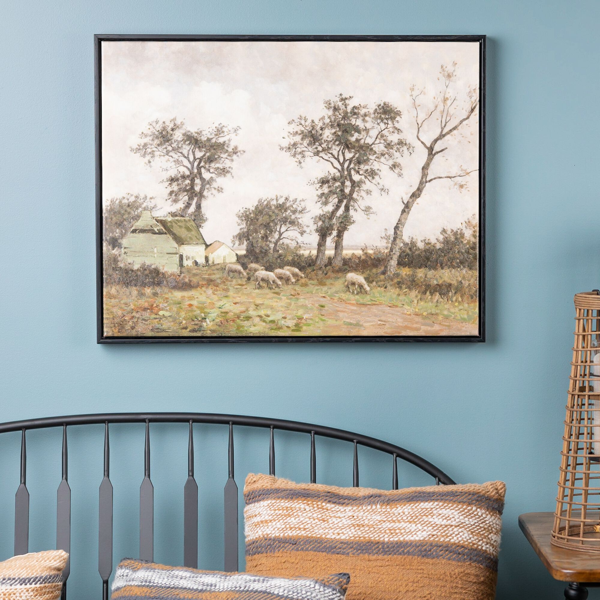 Sheep Farm Print 28 inchesL x 22 inchesH Canvas/Plastic, BEIGE, alternate image number 1