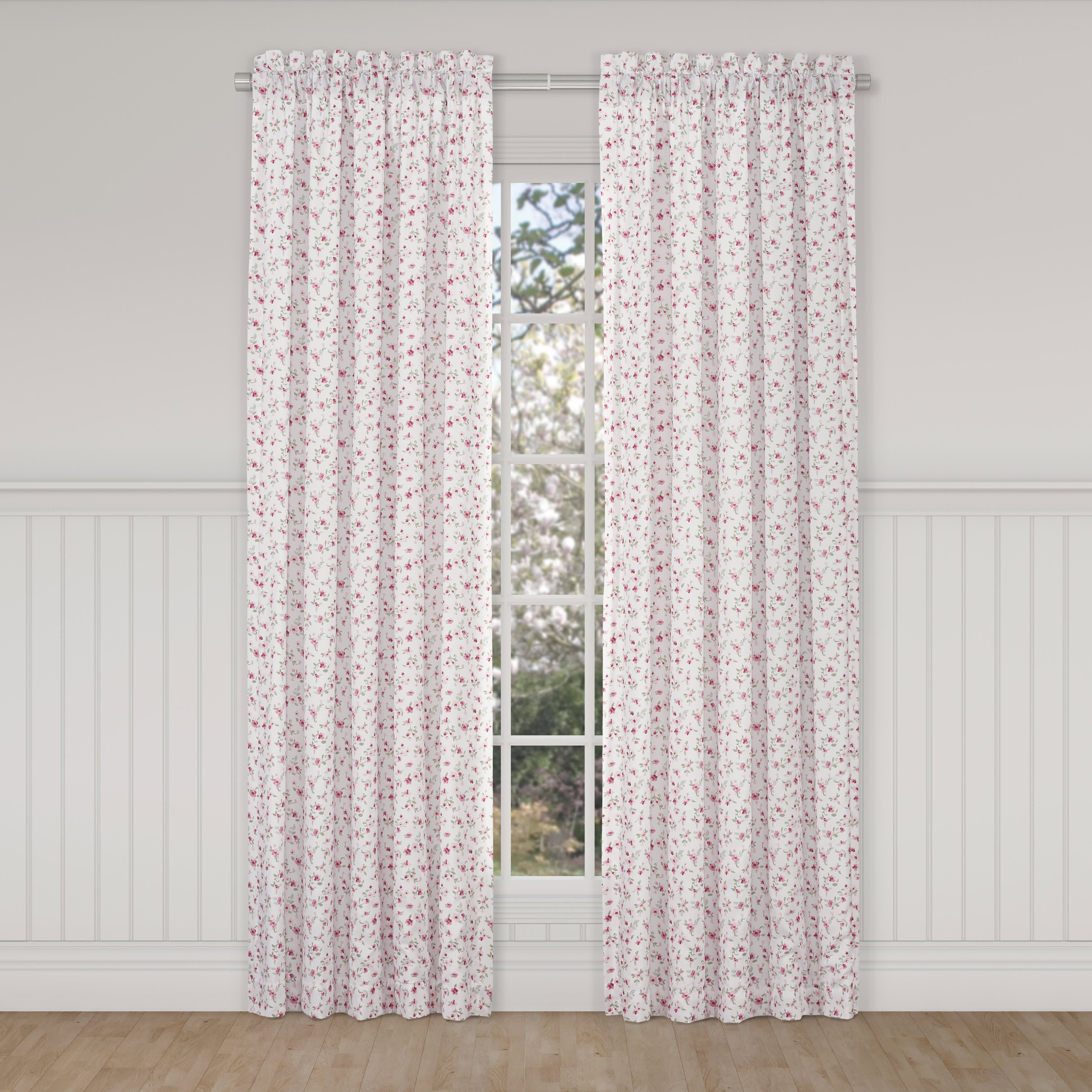 Bungalow 84 Inch Window Panel Pair, ROSE, alternate image number 1