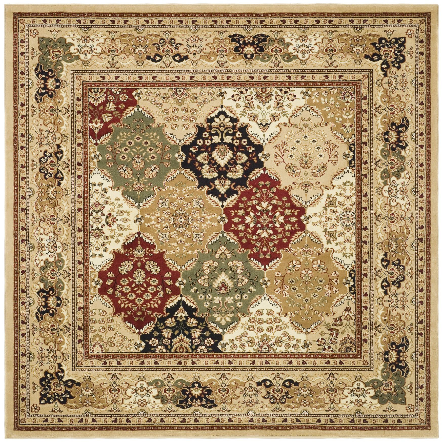 Lyndhurst 221 Multi / Beige 8' X 8' Square Square Rug, MULTI BEIGE, hi-res image number 0
