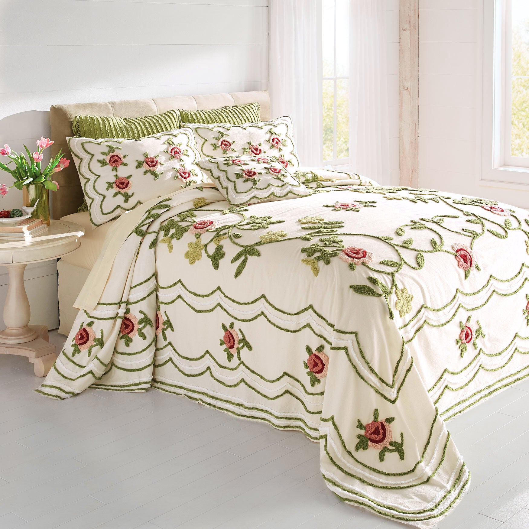 Old shop fashioned bedspreads