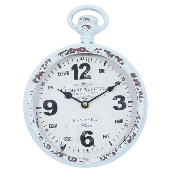 Set Of 2 Multi Colored Metal Vintage Wall Clock, , alternate image number null